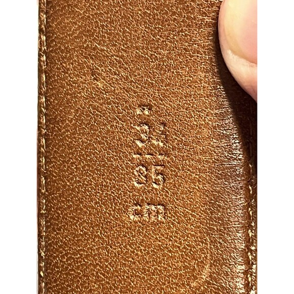 Vintage Coach British Tan Leather Belt 34 Made in the USA - Picture 13 of 16